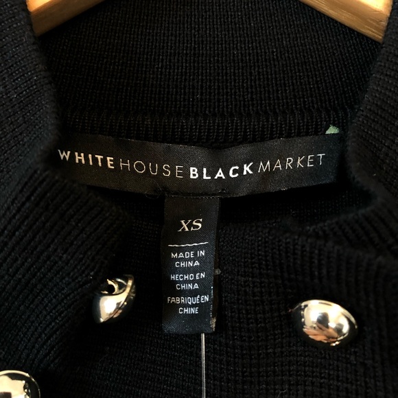 WHBM Double Breasted Military Sweater Jacket - Picture 8 of 8